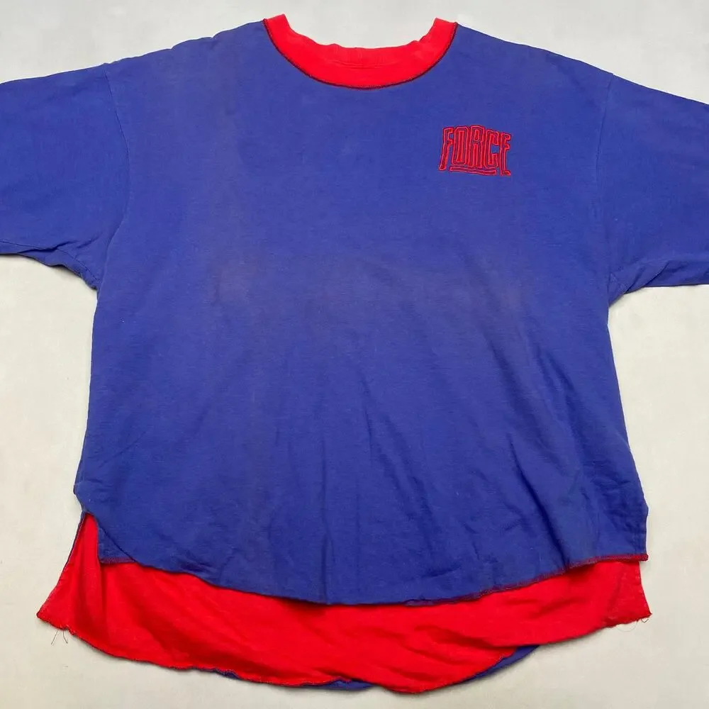 Vintage 90s Nike Force Reversible Tee Shirt Double Face Men's 22x26